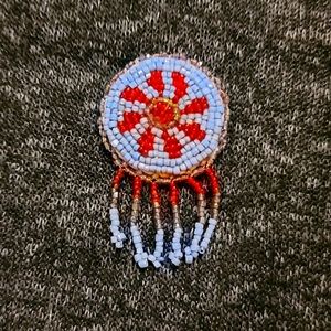 100% AUTHENTIC, Handmade, Native American brooch